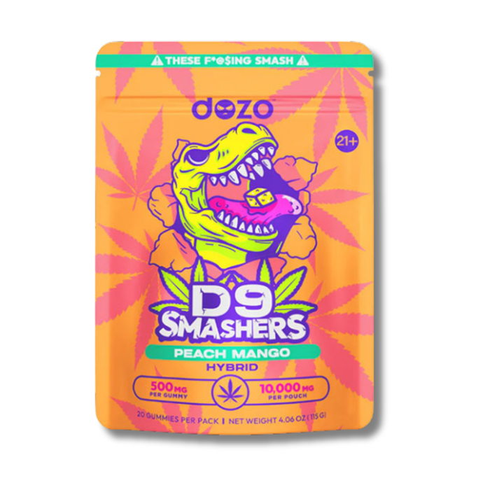 DOZO D9 Smashers 10000MG Gummies - Peach Mango Hybrid