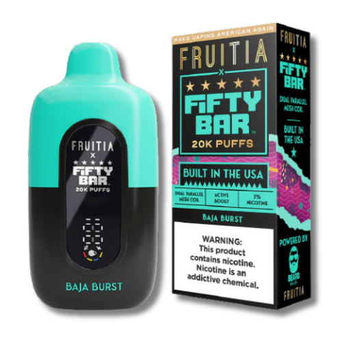 Fifty Bar X Fruitia Disposable Vape 20K - Baja Burst Flavor