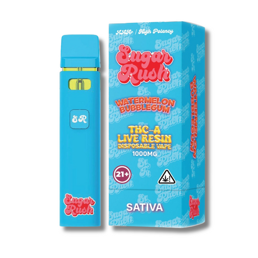 Sugar Rush THCA Live Resin Disposable Vape 1 Gram - Watermelon Bubblegum Sativa