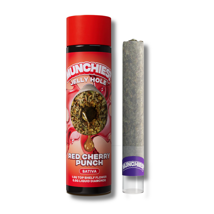 Munchies Original Jelly Hole THCA Pre Roll 2G Red Cherry Punch Sativa