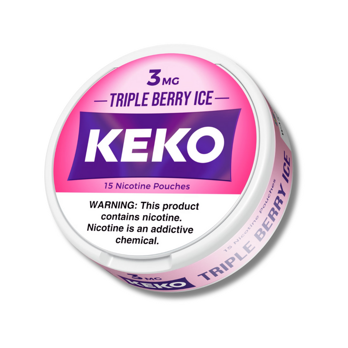 Keko Nicotine Pouches 15CT. Triple Berry Ice 3MG