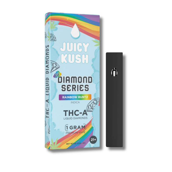 Juicy Kush THC-A 1 Gram Disposable Vape Rainbow Runtz Indica