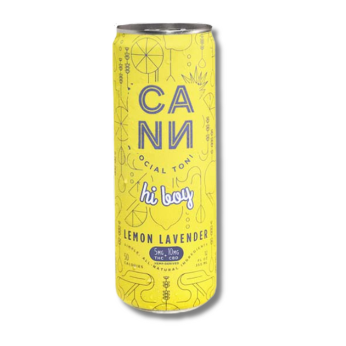 CANN Hi Boy THC 5mg Social Tonic Drink Lemon Lavender 