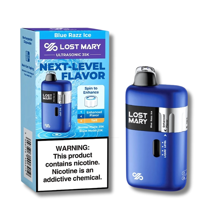 Blue Razz Ice Lost Mary Ultrasonic 35K Disposable Vape