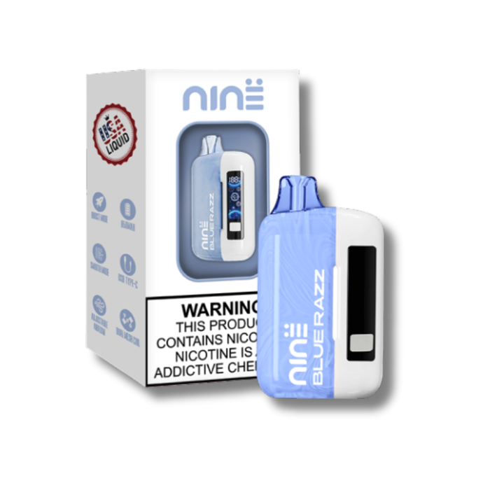UNO NiNe 30K Disposable Vape Full Kit - Blue Razz Flavor