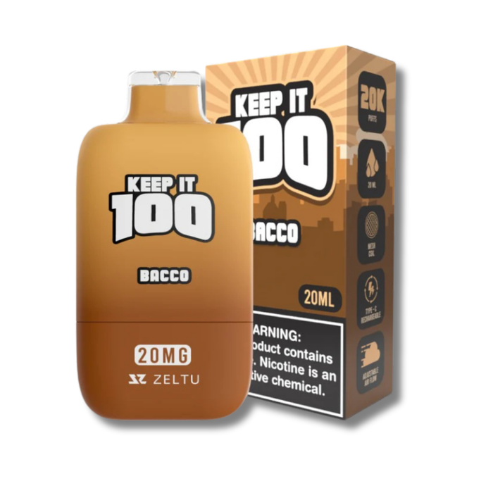Keep It 100 Disposable Vape 20K 20ML - Bacco