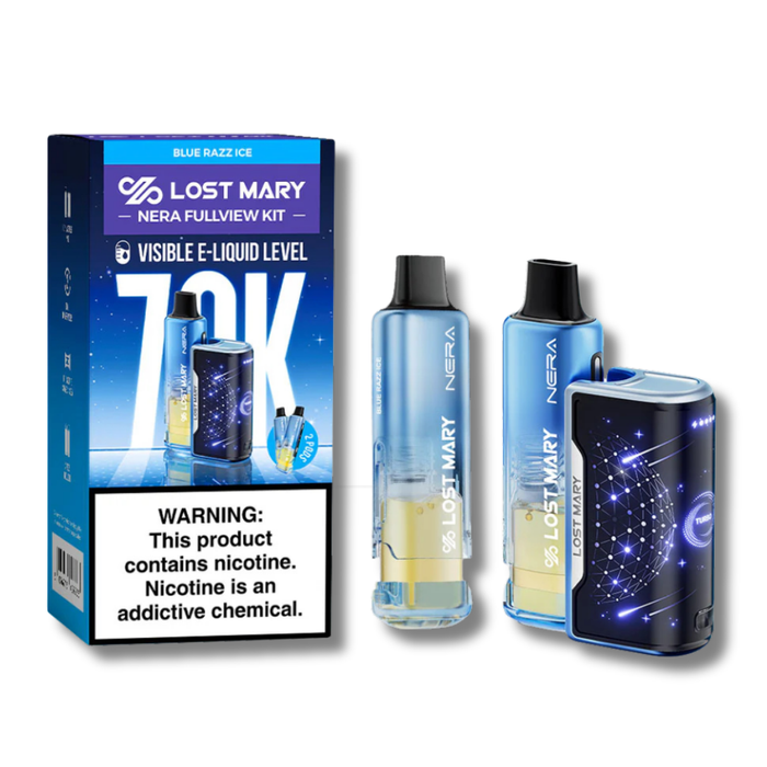Lost Mary Nera Fullview 70K Disposable Vape Kit - Blue Razz Ice