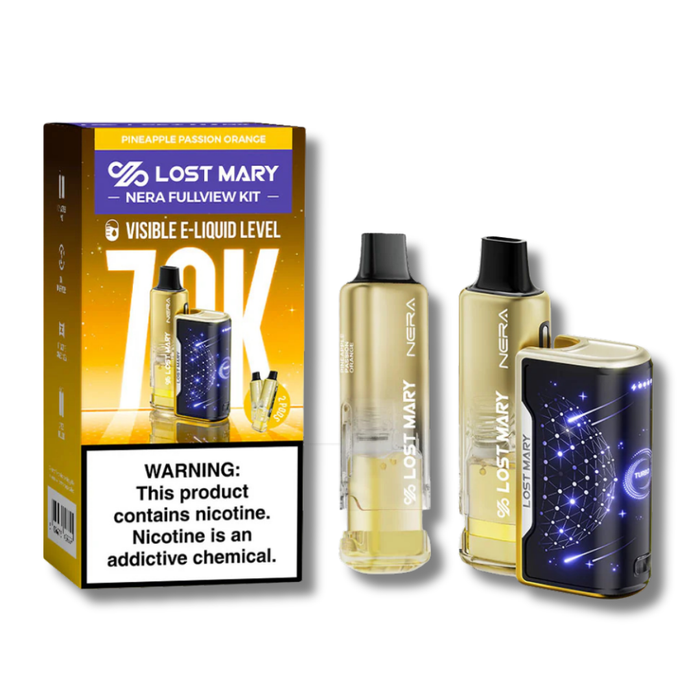 Lost Mary Nera Fullview 70K Disposable Vape Kit - Pineapple Passion Orange