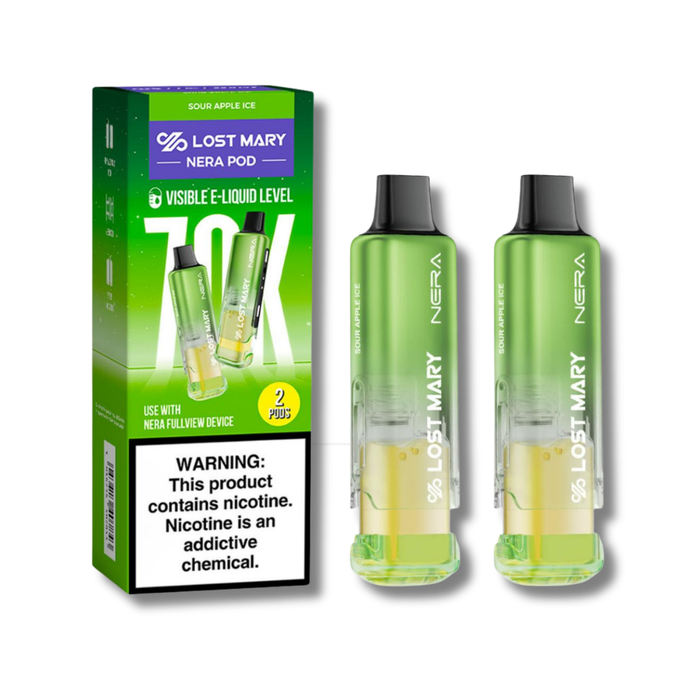 Lost Mary NERA FullView 70K Replacement Pods 24mL - Sour Apple Ice