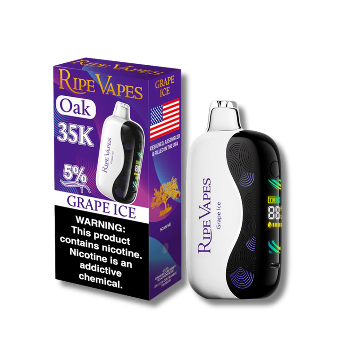 Ripe Vapes Oak 35K Disposable Vape 18mL - Grape Ice