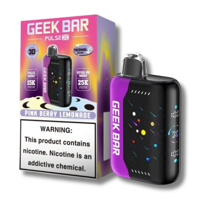 Geek Bar Pulse X 25K Thermal Edition Disposable Vape - Pink Berry Lemonade Flavor