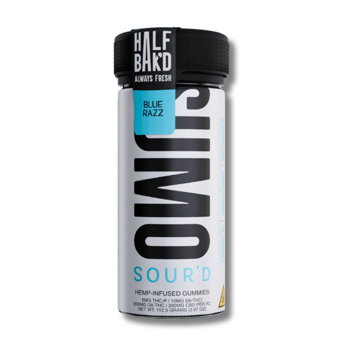 Half Bak'd Sumo Gummies Sour'd 10,000MG 25CT. Blue Razz