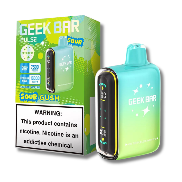 Geek Bar Pulse 15K Disposable Vape TX Complaint - Sour Gush