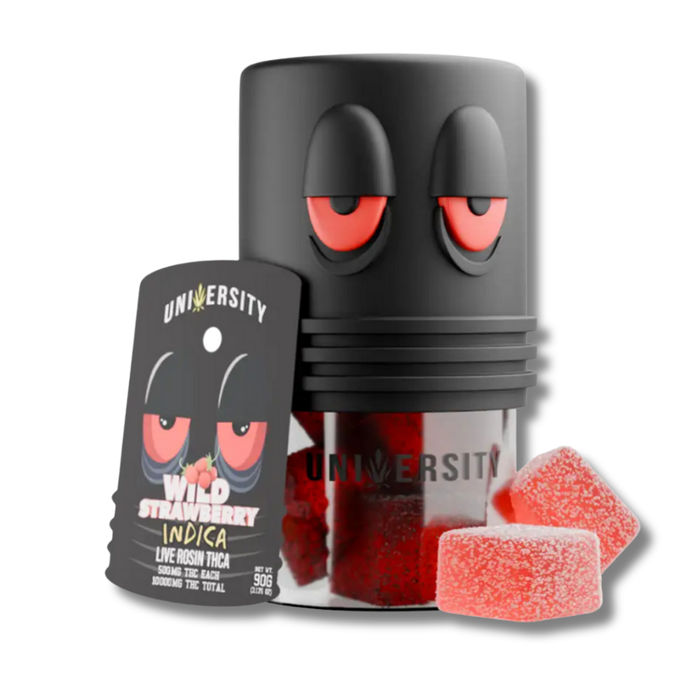 University Live Rosin THCA Gummies 10,000MG - Wild Strawberry