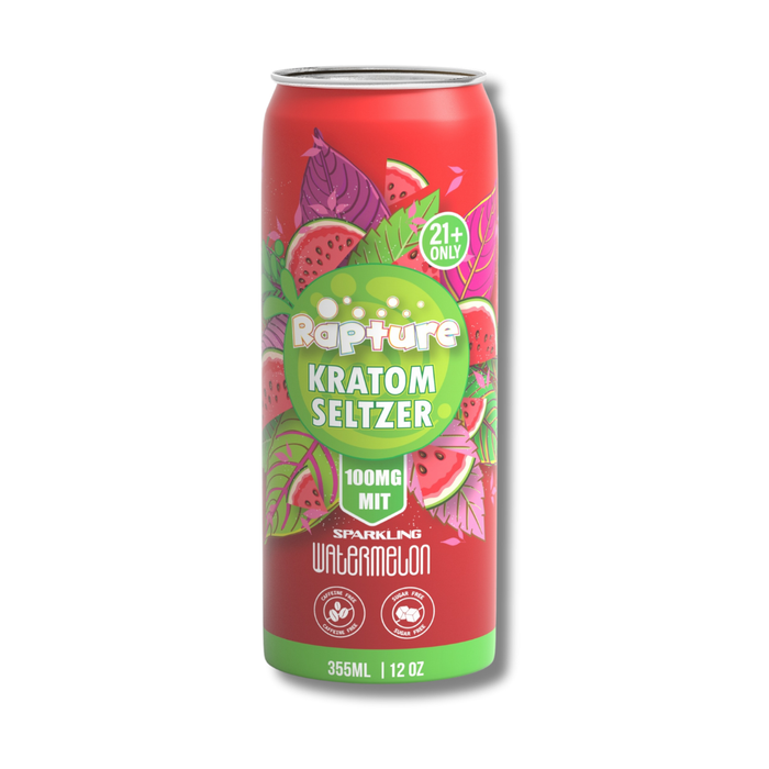Rapture Kratom 100MG MIT Seltzer 12OZ Watermelon