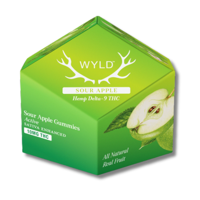 Wyld Hemp Delta 9 THC Gummies 10CT. - Sour Apple
