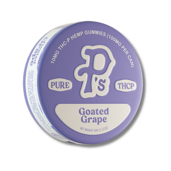 Pushin P's Pure THCP 100MG Gummies 10CT.  Goated Grape Flavor