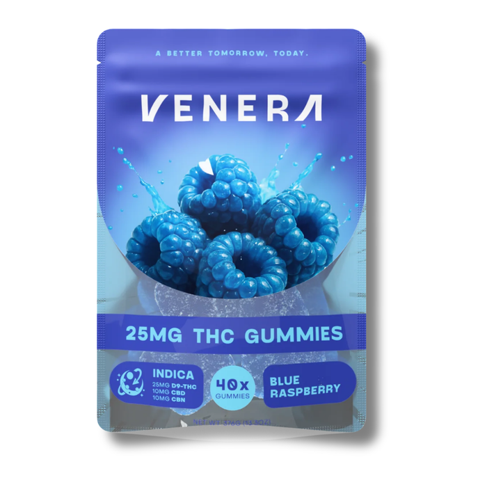 Venera blue raspberry THC gummies 