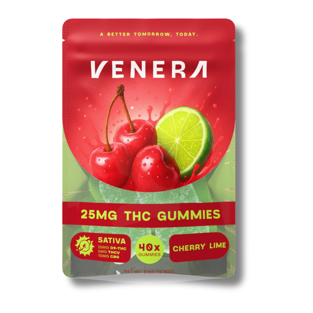 Venera Delta 9 THC Gummies 1000MG 40 Pack - Cherry Lime