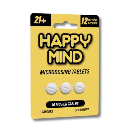 Happy Mind Mushroom Tablets 3 Pack - Spearmint Flavoring