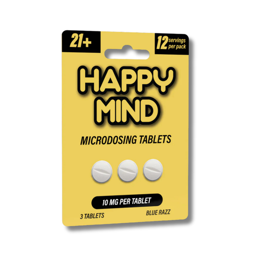 Happy Mind microdosing mushroom tablets 3 pack-Blue razz