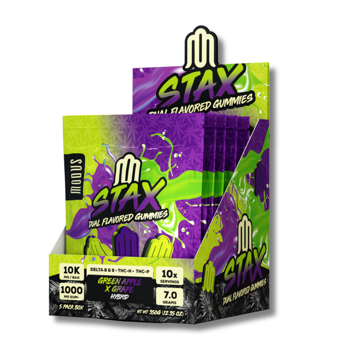 Modus STAX Dual Flavored Gummies 10000MG - Green Apple X Grape
