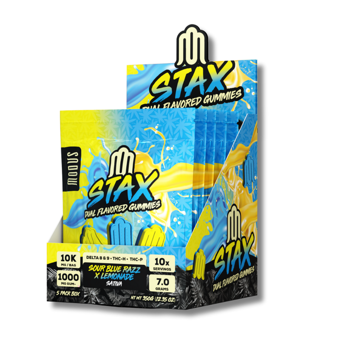 Modus STAX Dual Flavored Gummies 10000MG - Sour Blue Razz X Lemonade 