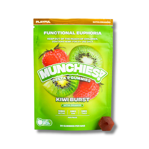 Delta Munchies Functional Euphoria Delta 9 THC Gummies 20 Pack - Kiwi Burst