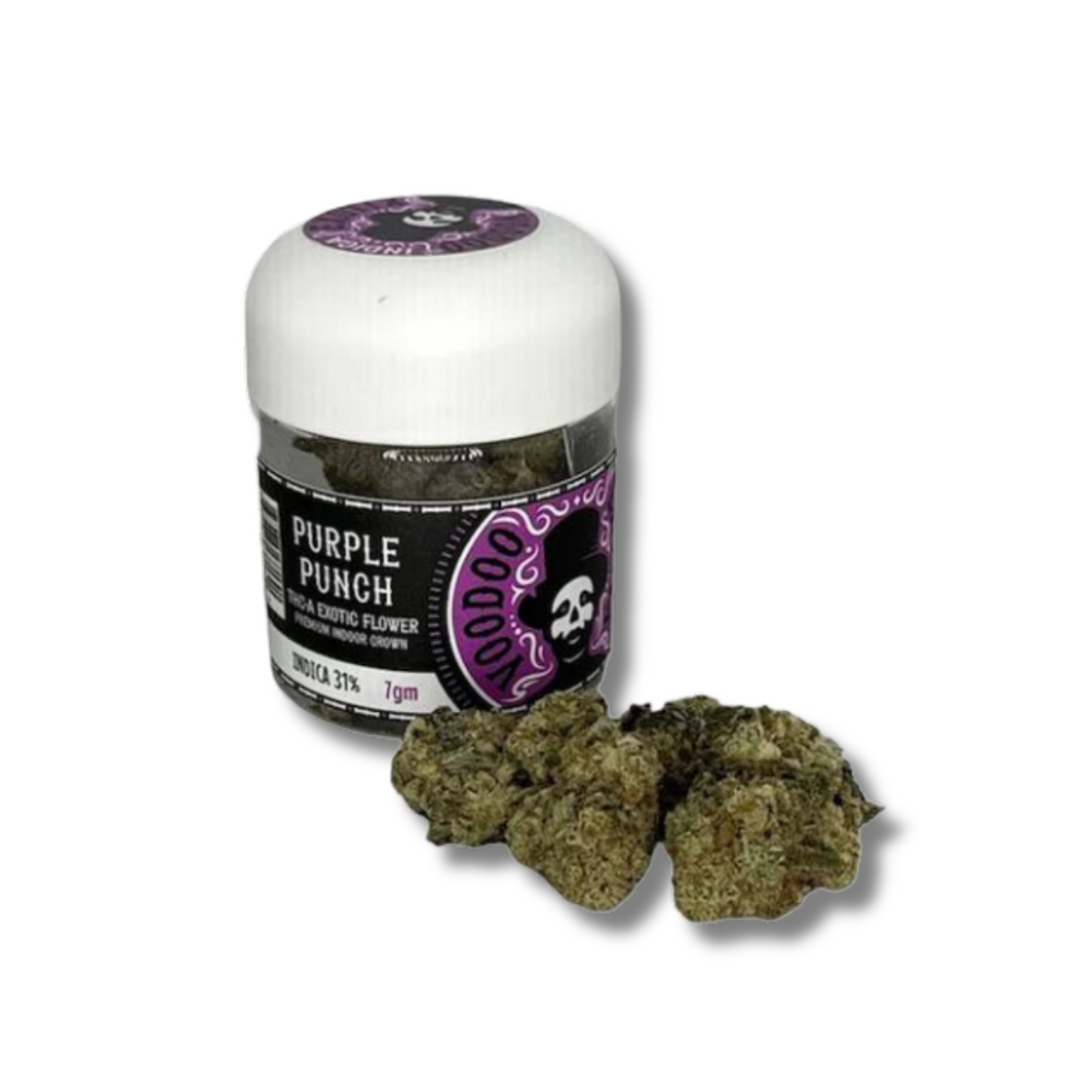 Voodoo Exotix Pure THCA Exotic Flower 7 Grams Purple Punch 