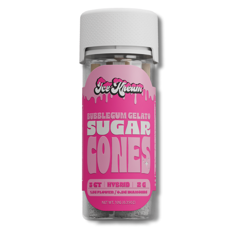 Bubblegum Gelato - Ice Kream THCA Sugar Cones Pre Rolls 2 Grams 5CT.