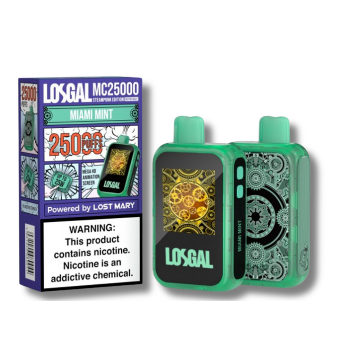 LOSGAL MC25000 Disposable Vape - Lost Mary Miami Mint Flavor