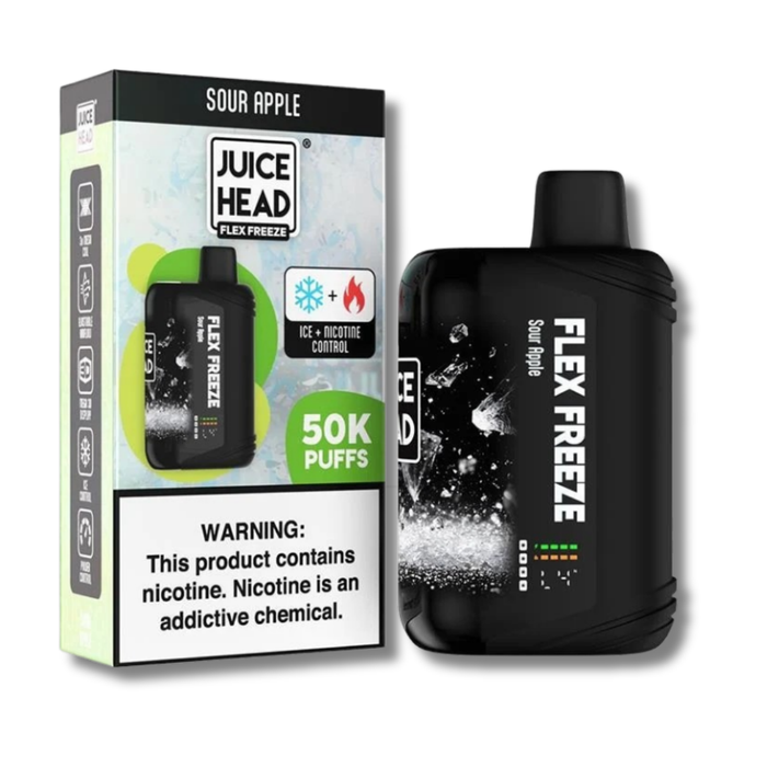 Juice Head Flex Freeze 50K Disposable Vape Nic-Ice Control - Sour Apple