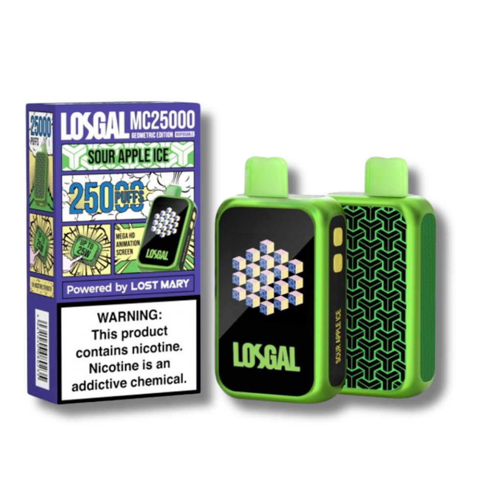 LOSGAL MC25000 Disposable Vape - Lost Mary Sour Apple Ice