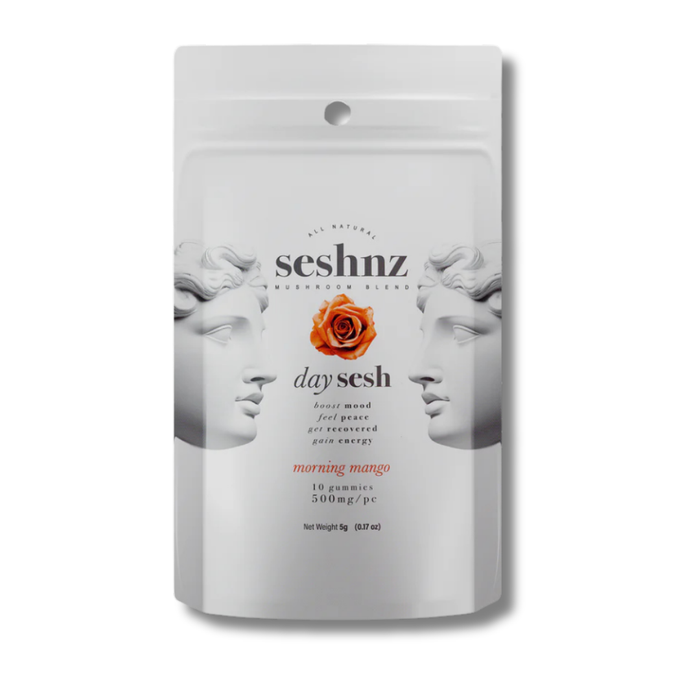 Seshnz Day Sesh All Natural Mushroom Gummies 10 Pack - Morning Mango