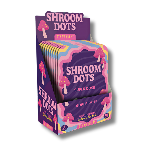 Shroom Dots Super Dose 2000MG Mushroom Tablets - Strawberry
