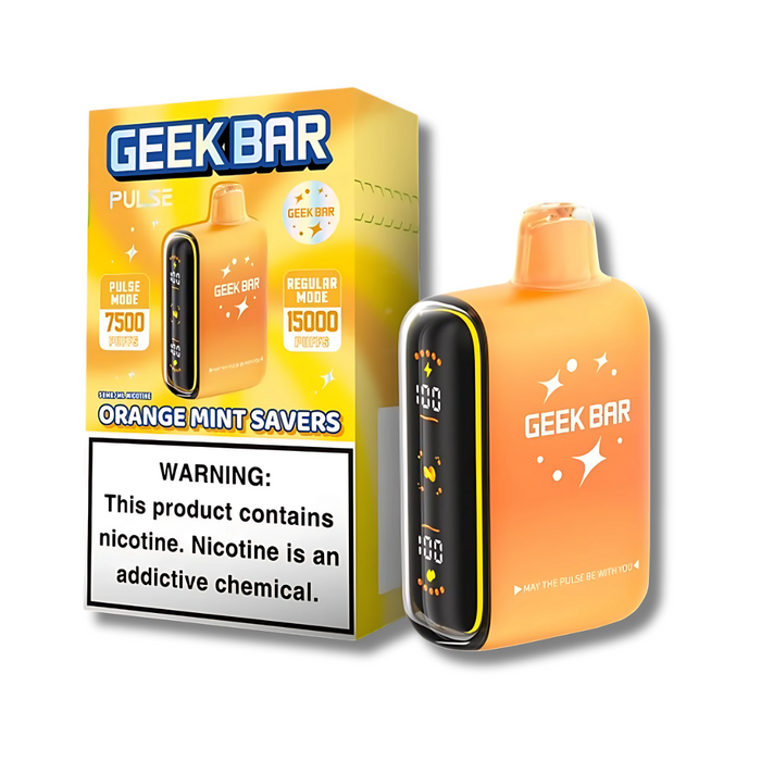 Orange Mint Savers - Geek Bar Pulse 15k Disposable Vape Savers Edition