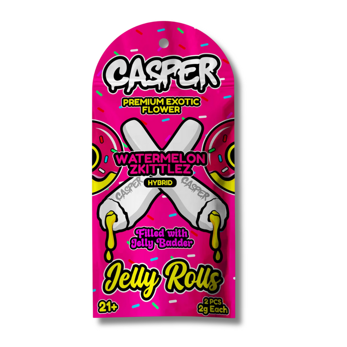 Casper Jelly Rolls THCA Pre Rolls 2 Pack - Watermelon Zkittlez