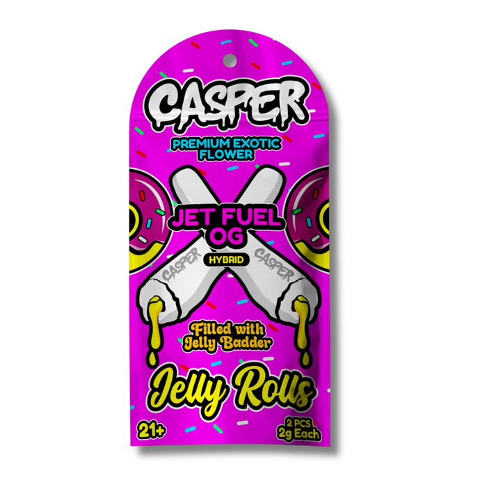Casper Jelly Rolls THCA Pre Rolls 2 Pack - Jet Fuel OG