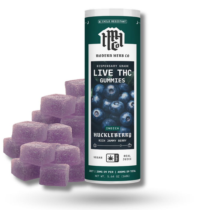 Modern Herb Co Live Resin Delta 9 THC Gummies 5CT.  - Huckleberry 
