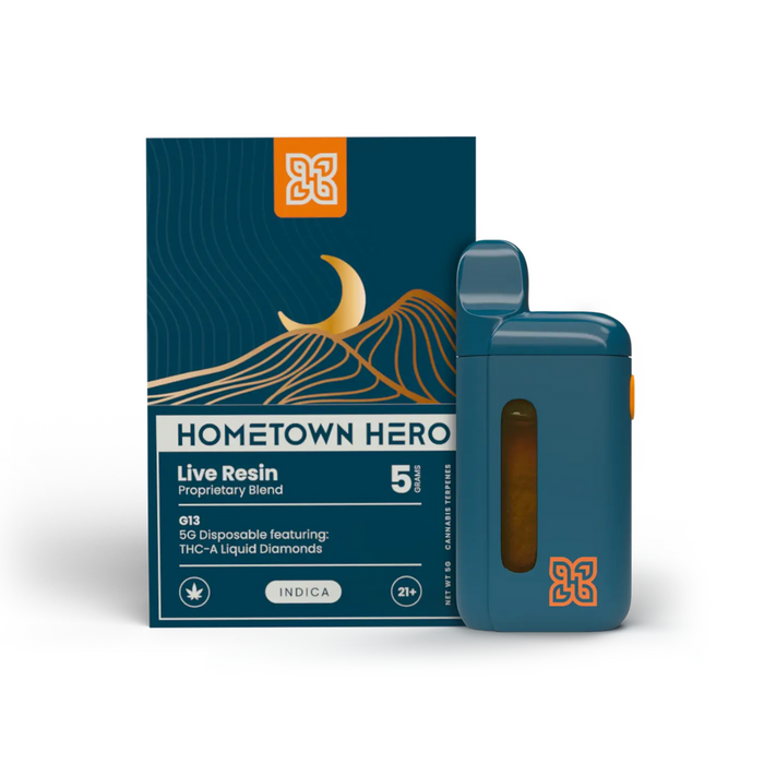 Hometown Hero THCA Liquid Diamond Live Resin Disposable 5G - G13