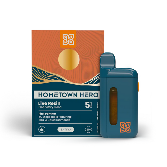Hometown Hero THCA Liquid Diamond Live Resin Disposable 5G - Pink Panther 