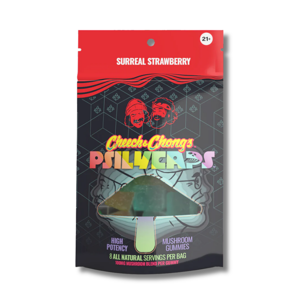 Cheech And Chong Psilycaps Mushroom Gummies 8CT. - Surreal Strawberry