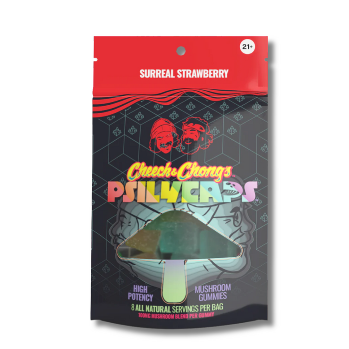 Cheech And Chong Psilycaps Mushroom Gummies 8CT. - Surreal Strawberry