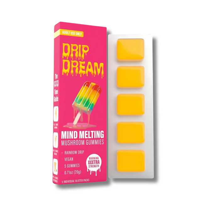 Drip Dream Mind Melting Mushroom Gummies 5 Pack - Rainbow Drip