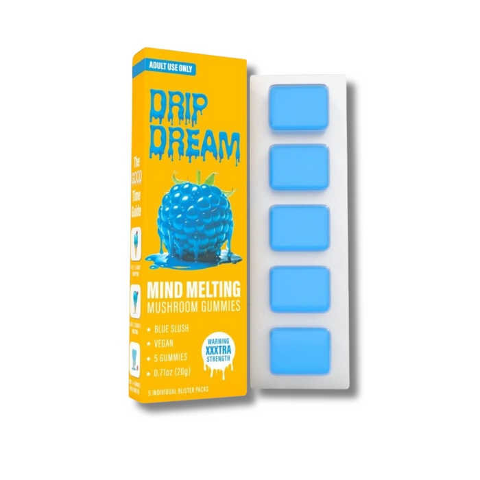 Drip Dream Mind Melting Mushroom Gummies 5 Pack - Blue Slush