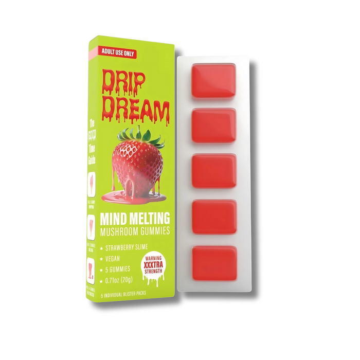Drip Dream Mind Melting Mushroom Gummies 5 Pack - Strawberry Slime