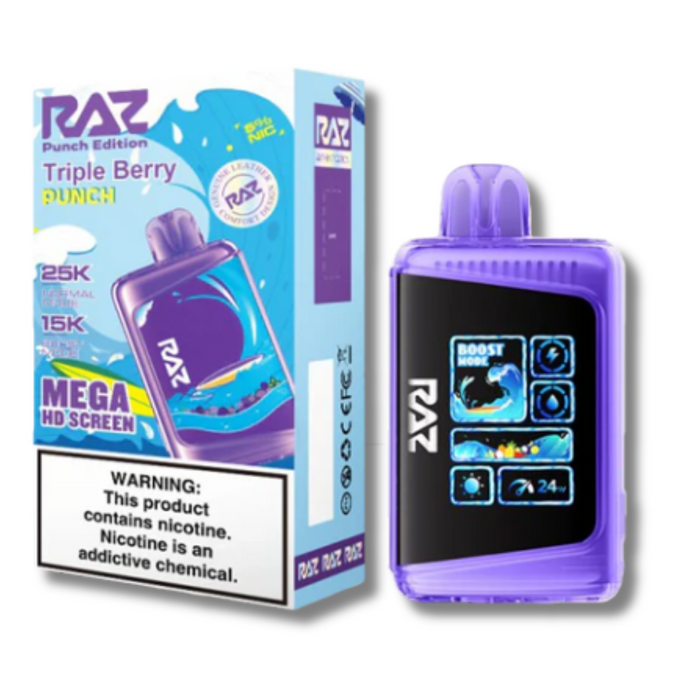 RAZ LTX DC25000 Disposable Vape Punch Edition - Tripe Berry Punch