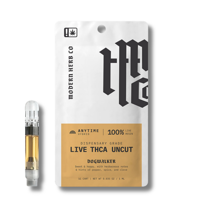 Modern Herb Live Resin THCA Uncut Cartridge 1 Gram Dogwalker