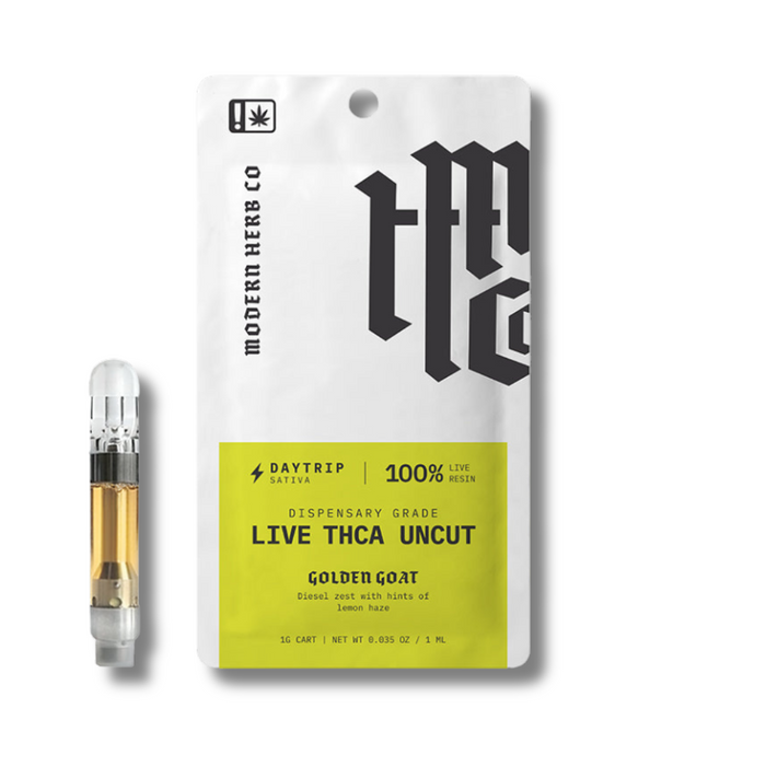 Modern Herb Live Resin THCA Uncut Cartridge 1 Gram - Golden Goat