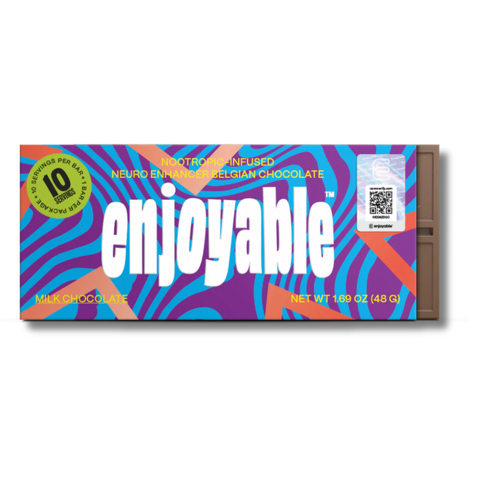 Enjoyable Nootropic Infused Mushroom Chocolate 48G - Milk Chocolate